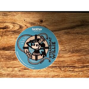Large Disney Sticker of Mickey Mouse Steamboat Willie Brother At Your Side 1928